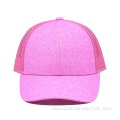 High Quality Pink Sequins Trucker Hat